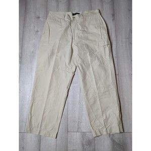 Mens Polo Golf Ralph Lauren Chino Cargo Pants Beige Cotton Nylon sz 35x29